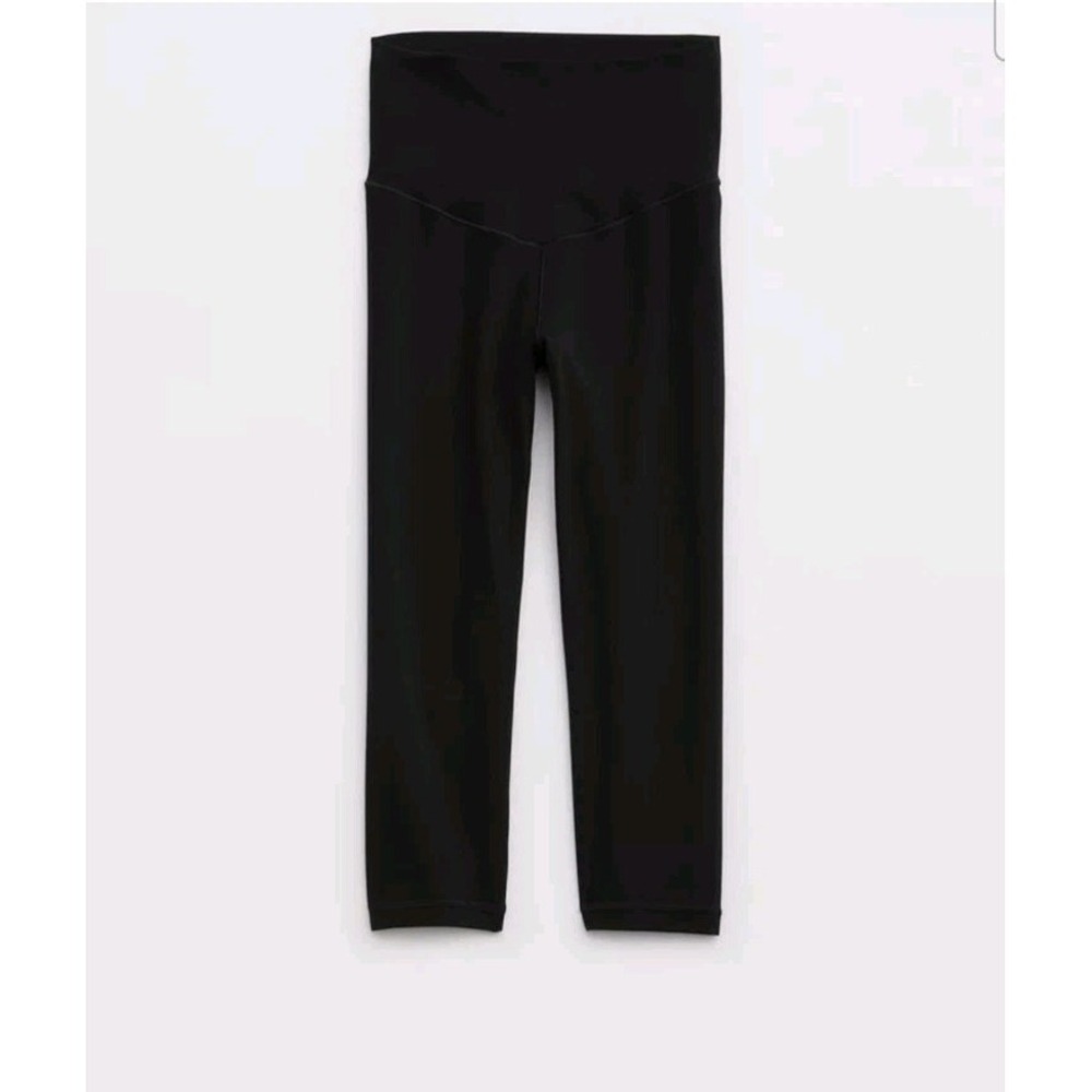 AERIE OFFLINE Black XL Crop Lounge High Waist Yoga‎ Pants Leggings